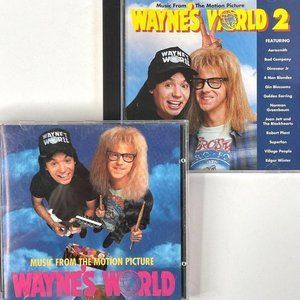 Waynes World 1+2 Movie Soundtrack  2 CD Bundle Aerosmith Party Time 1992-1993
